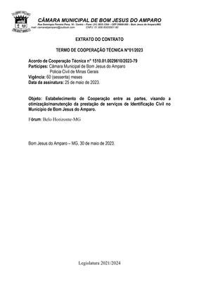 Termo de Cooperação Técnica n.º 01/2023